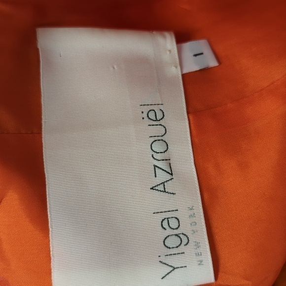 Yigal Azrouel NY Strappy Asymmetric Sheath Dress Orange 4 party cocktail summer - Picture 8 of 8